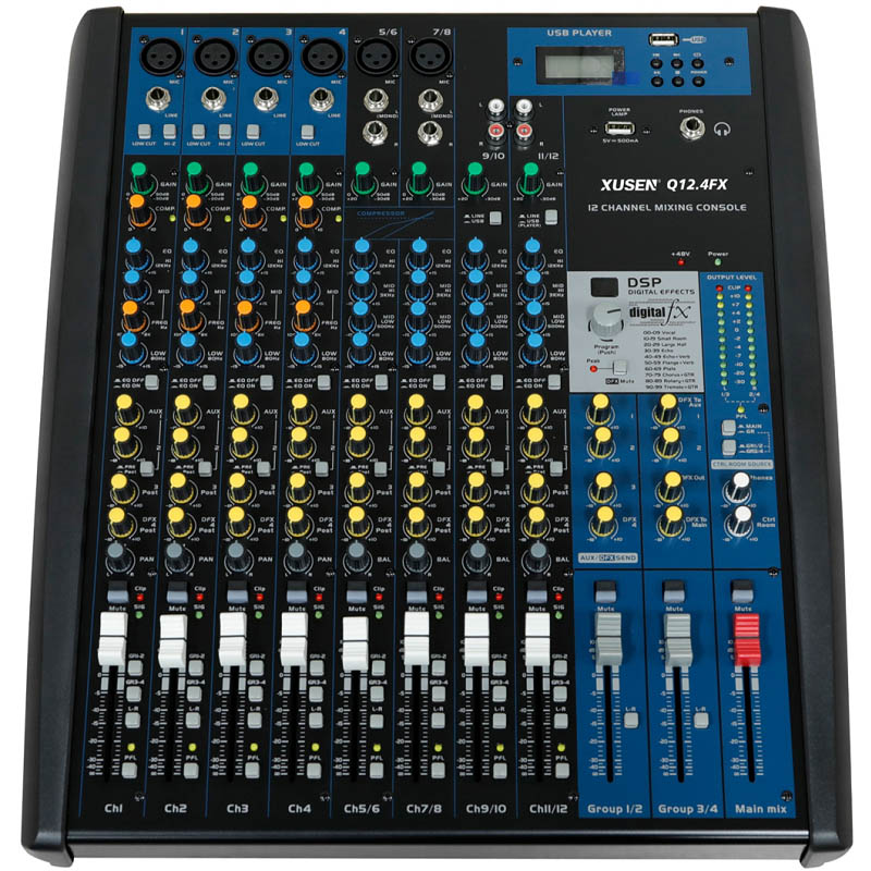 Q12.4FX 12-Channel 4-Group Mixing Console with Effects